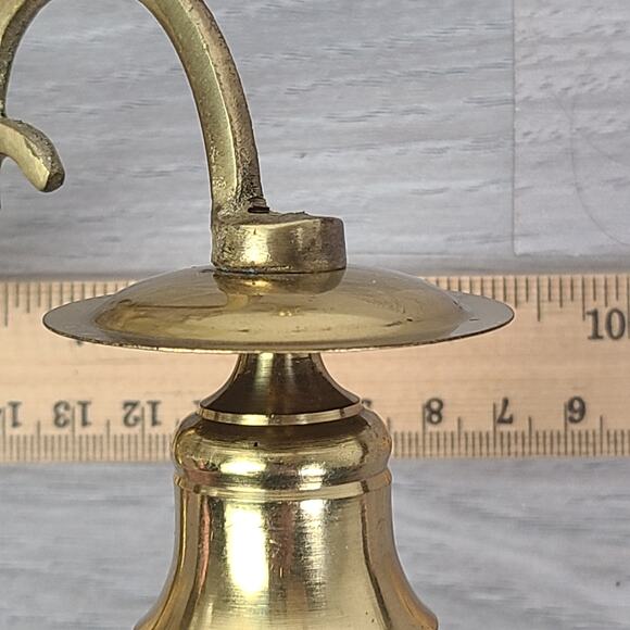 Solid Brass Ornate Wall Sconce Double Candlestick Holders Set of 2 - Picture 9 of 10